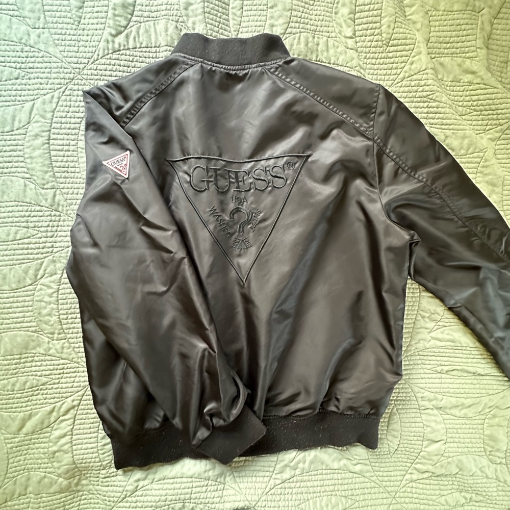 GUESS Men's Nylon size M black lightweight Jacket